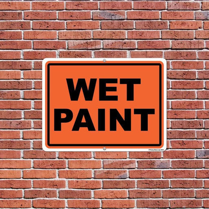 Wet Paint Caution Sign or Sticker