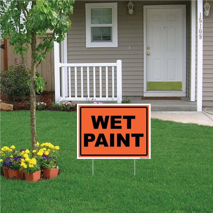 Wet Paint Caution Sign or Sticker