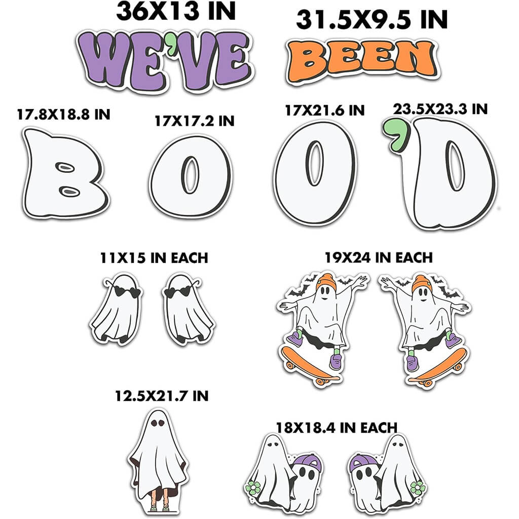 You've Been Booed Halloween Yard Card Set - UV High resolution Coroplast printing. HALF hot SHEET