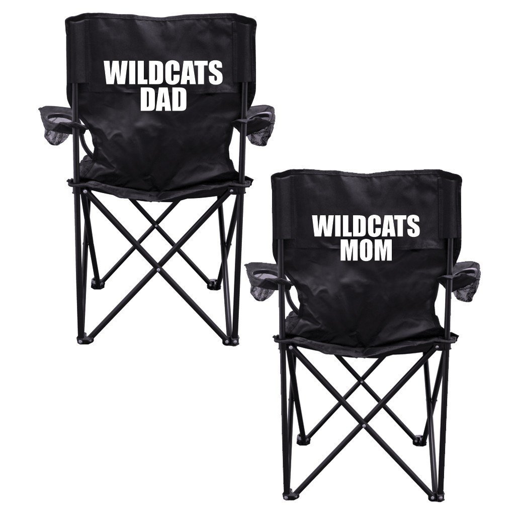 Wildcats Parents Black Folding Camping Chair Set of 2