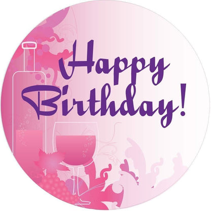 Happy Birthday - Pewter Accented 10 oz. Wine Glass