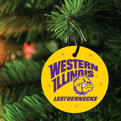 Western Illinois University Ornament Set of 3 Shapes - FREE SHIPPING