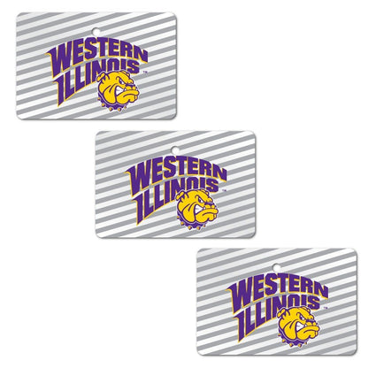 Western Illinois University Ornament - Set of 3 Rectangle Shapes - FREE SHIPPING