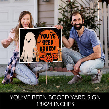 You've Been Booed Halloween Yard Sign Set of 2 with Stakes