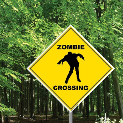 Zombie Crossing Sign or Sticker