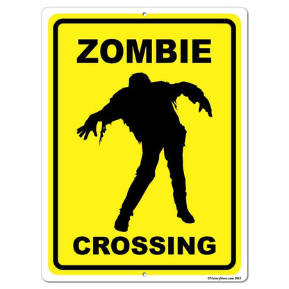 Zombie Crossing Sign or Sticker