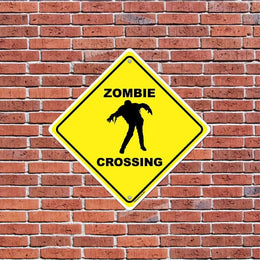 Zombie Crossing Aluminum Sign or Sticker | VictoryStore – VictoryStore.com