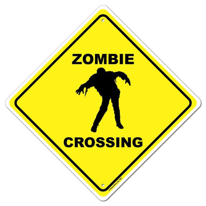 Zombie Crossing Sign or Sticker